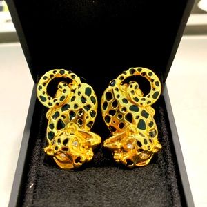 Lilly Pulitzer cheetah pierce post earrings